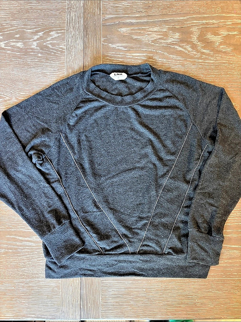 LNA Long Sleeve Top in Gray XS Like New